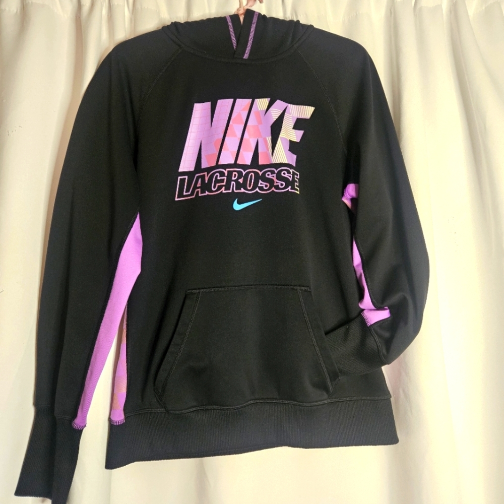 Nike Therma-Fit Lacrosse Pulover Black Purple  Pink‎ Womens Large